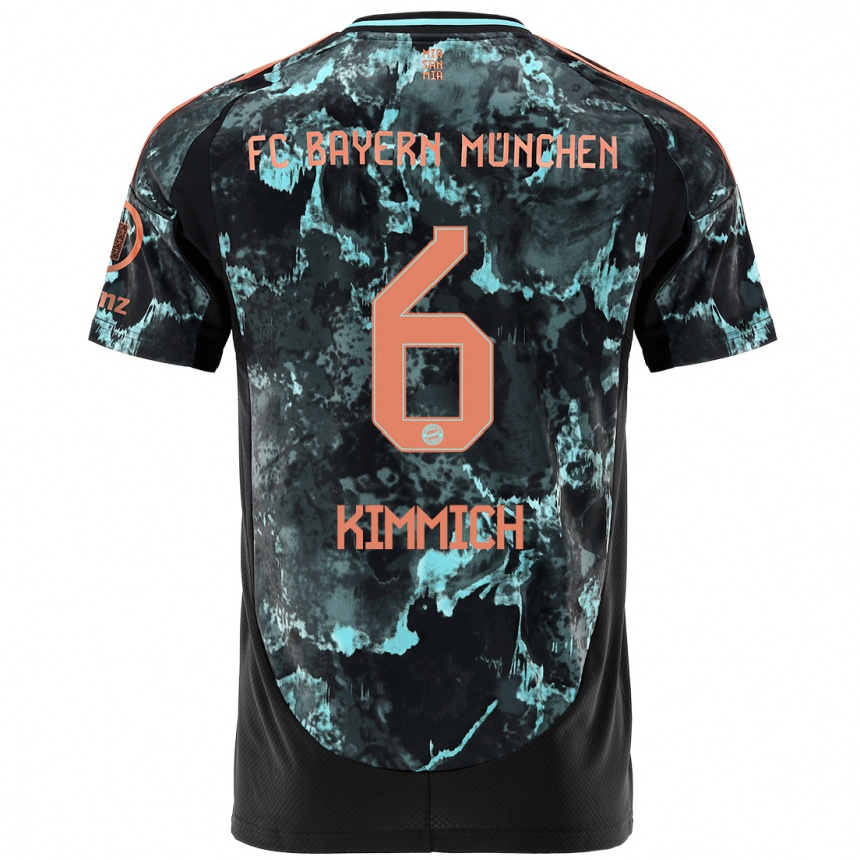 Enfant Football Maillot Joshua Kimmich #6 Noir Tenues Extérieur 2024/25