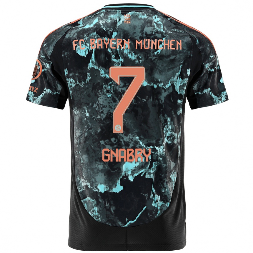 Enfant Football Maillot Serge Gnabry #7 Noir Tenues Extérieur 2024/25