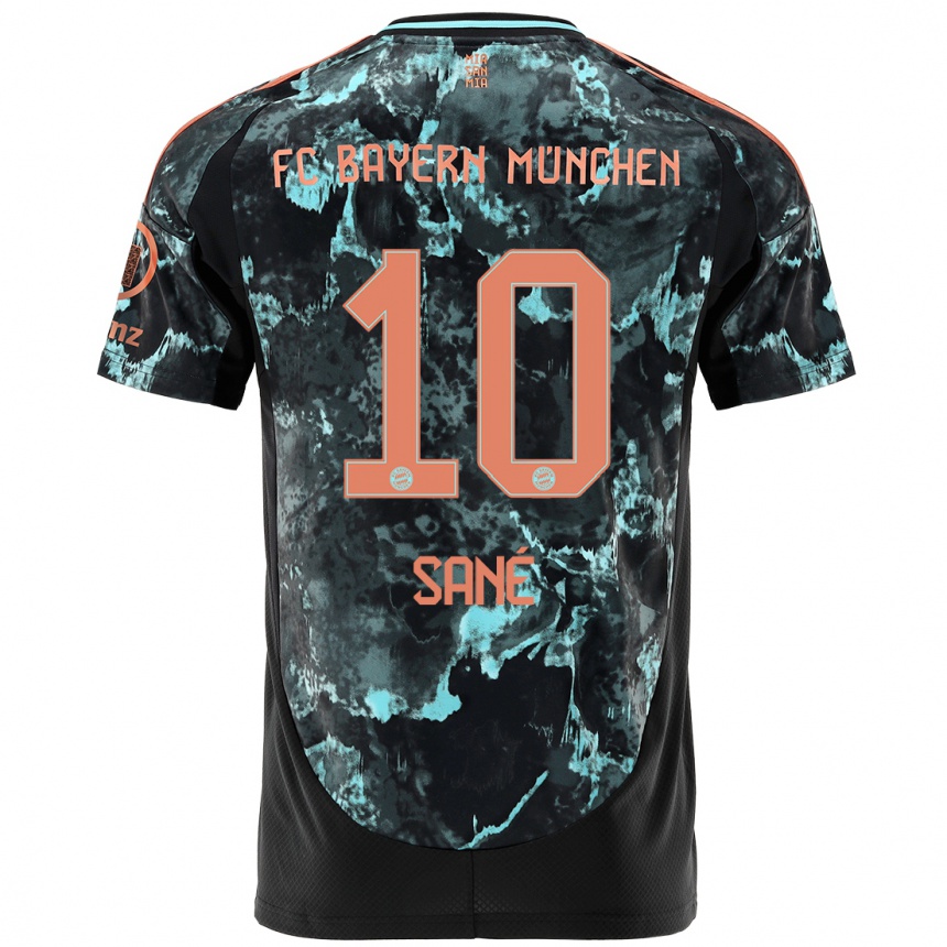 Enfant Football Maillot Leroy Sané #10 Noir Tenues Extérieur 2024/25