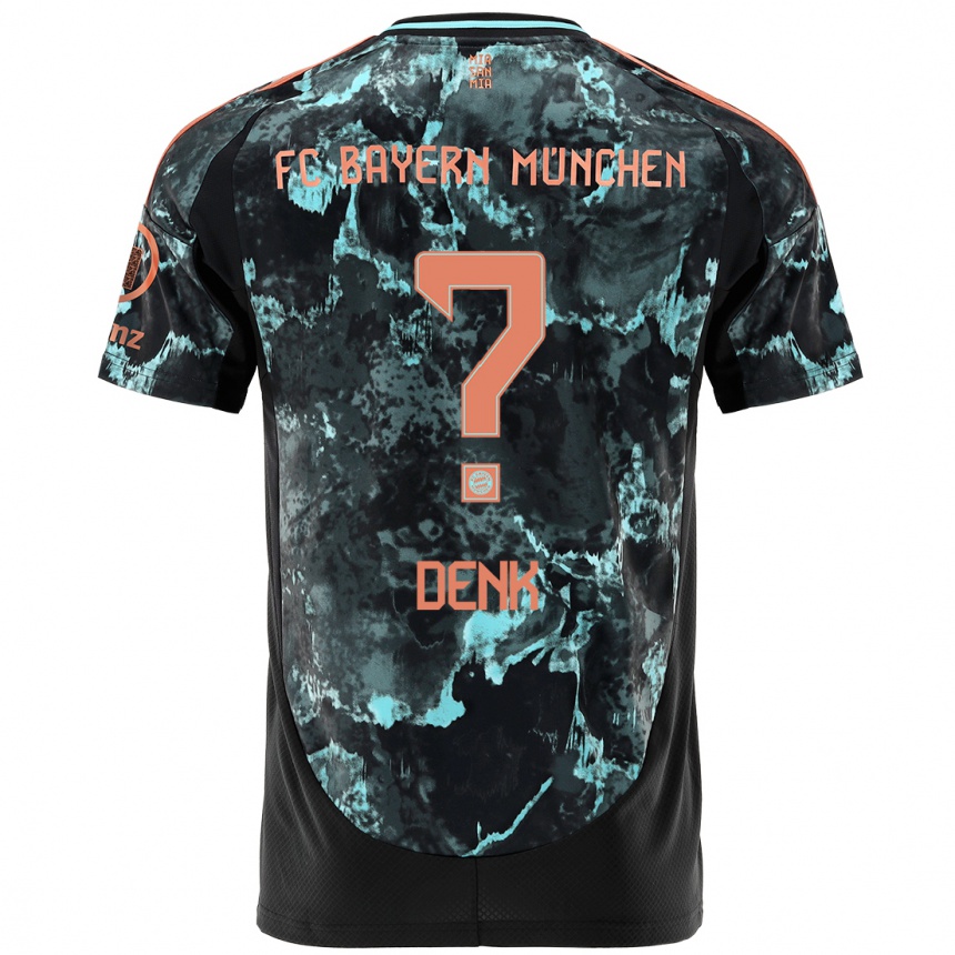 Enfant Football Maillot Luca Denk #0 Noir Tenues Extérieur 2024/25