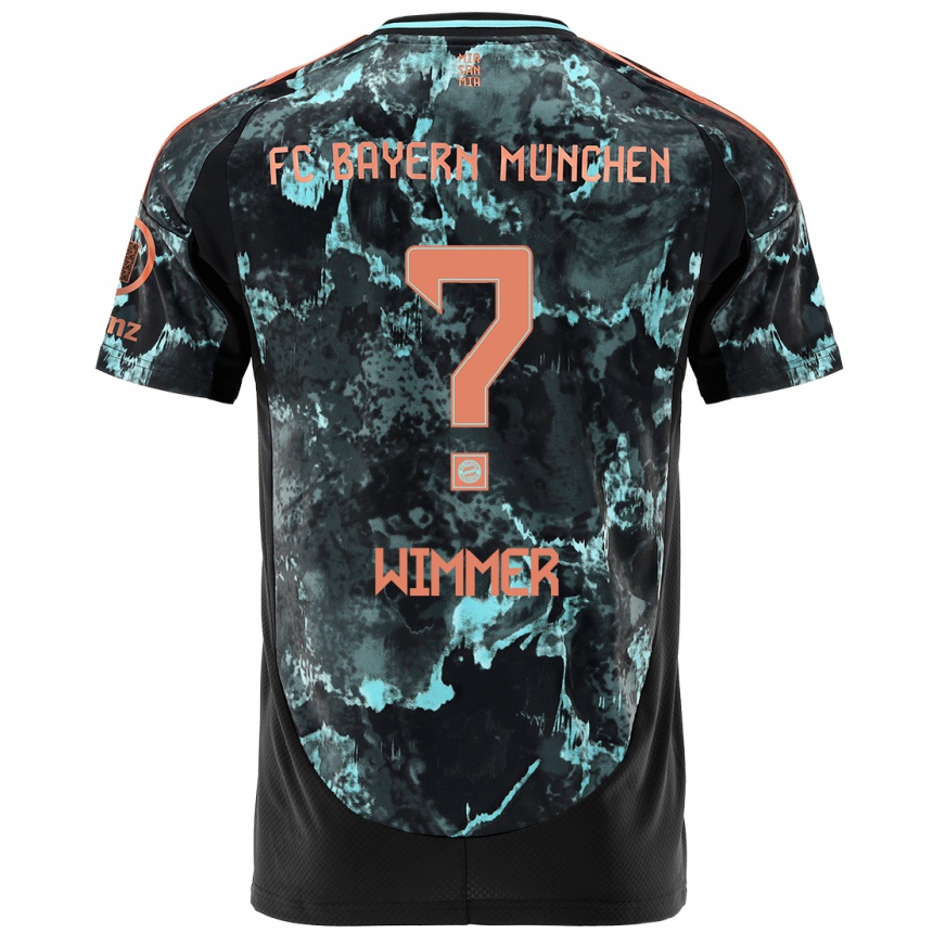 Enfant Football Maillot Benedikt Wimmer #0 Noir Tenues Extérieur 2024/25