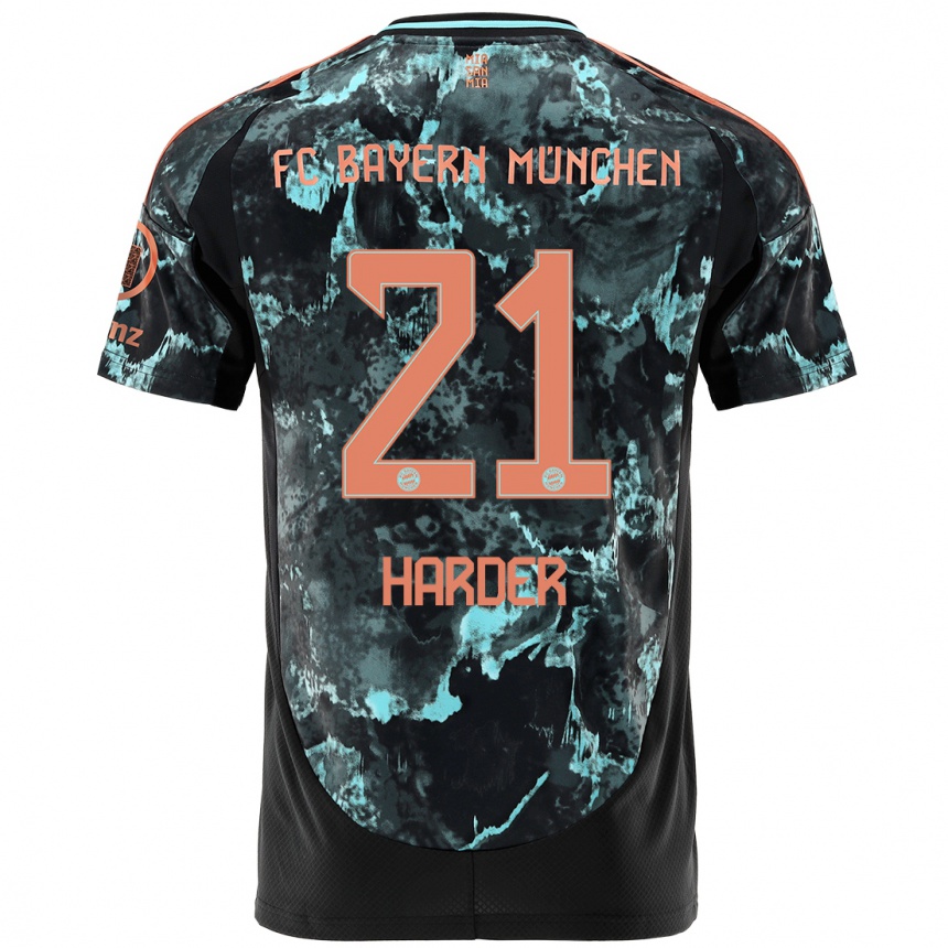 Enfant Football Maillot Pernille Harder #21 Noir Tenues Extérieur 2024/25