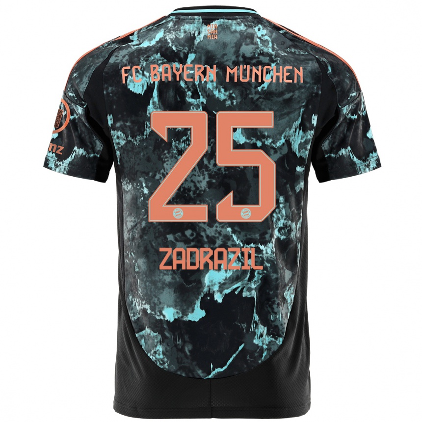 Enfant Football Maillot Sarah Zadrazil #25 Noir Tenues Extérieur 2024/25