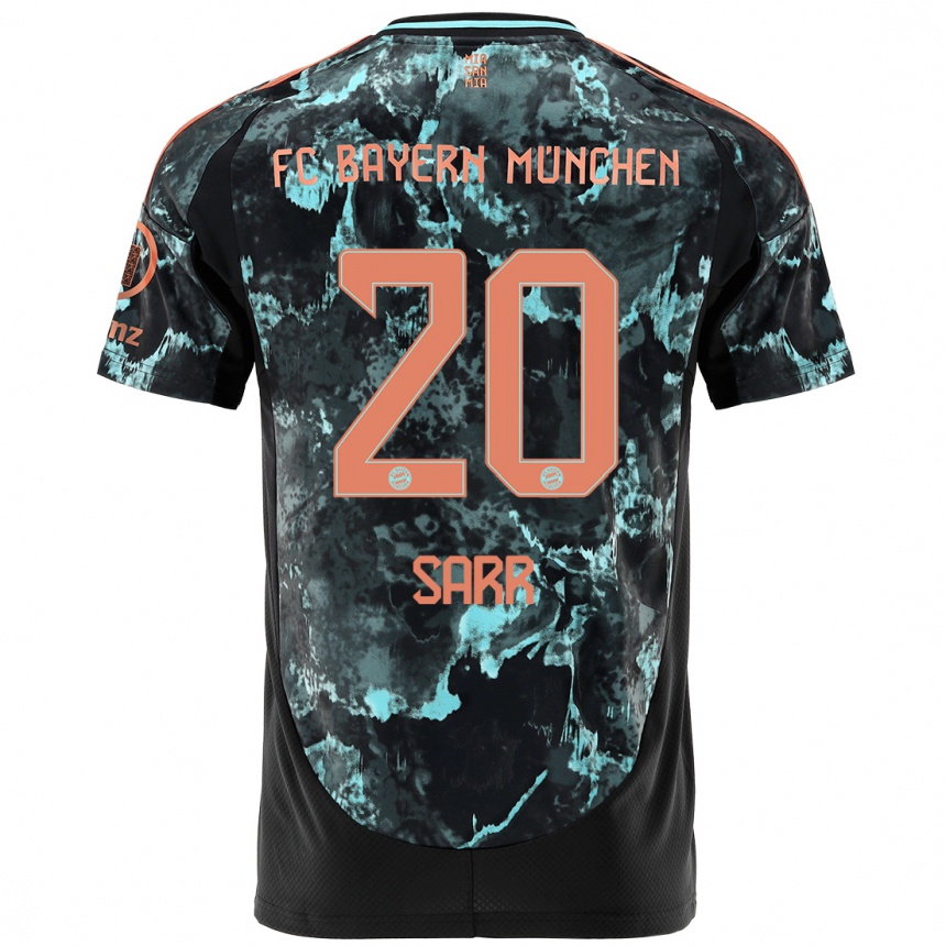 Enfant Football Maillot Bouna Sarr #20 Noir Tenues Extérieur 2024/25