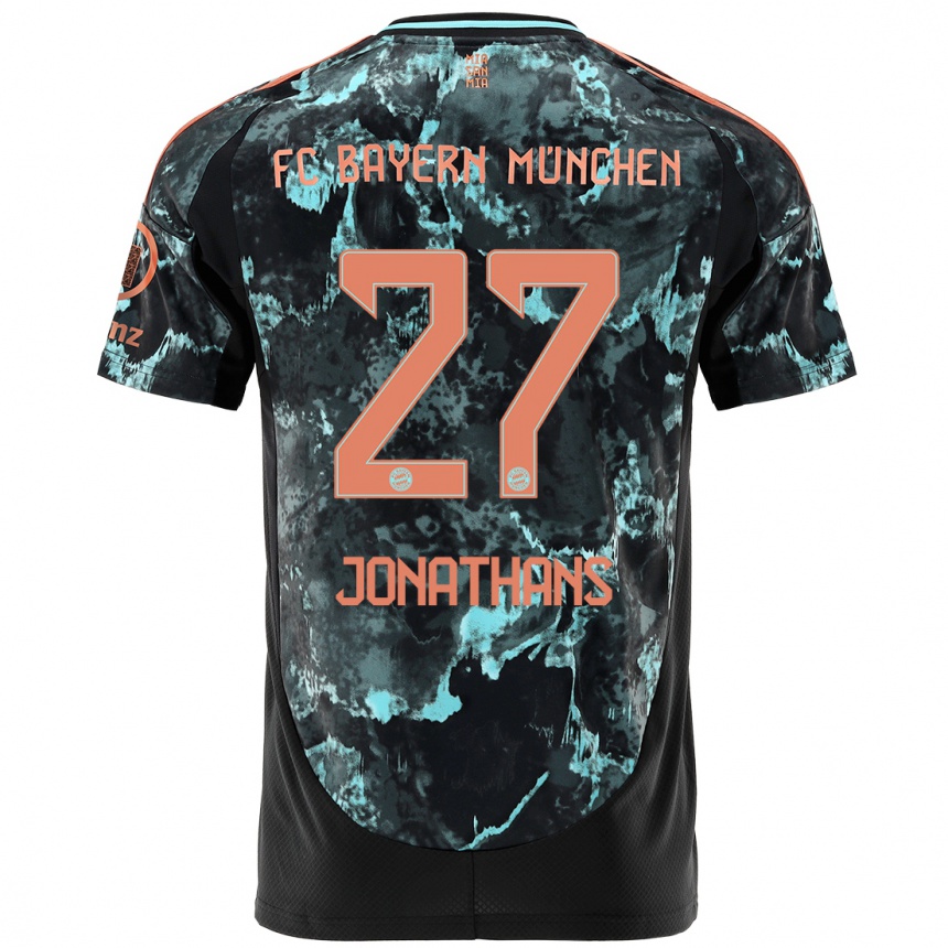 Enfant Football Maillot David Jonathans #27 Noir Tenues Extérieur 2024/25