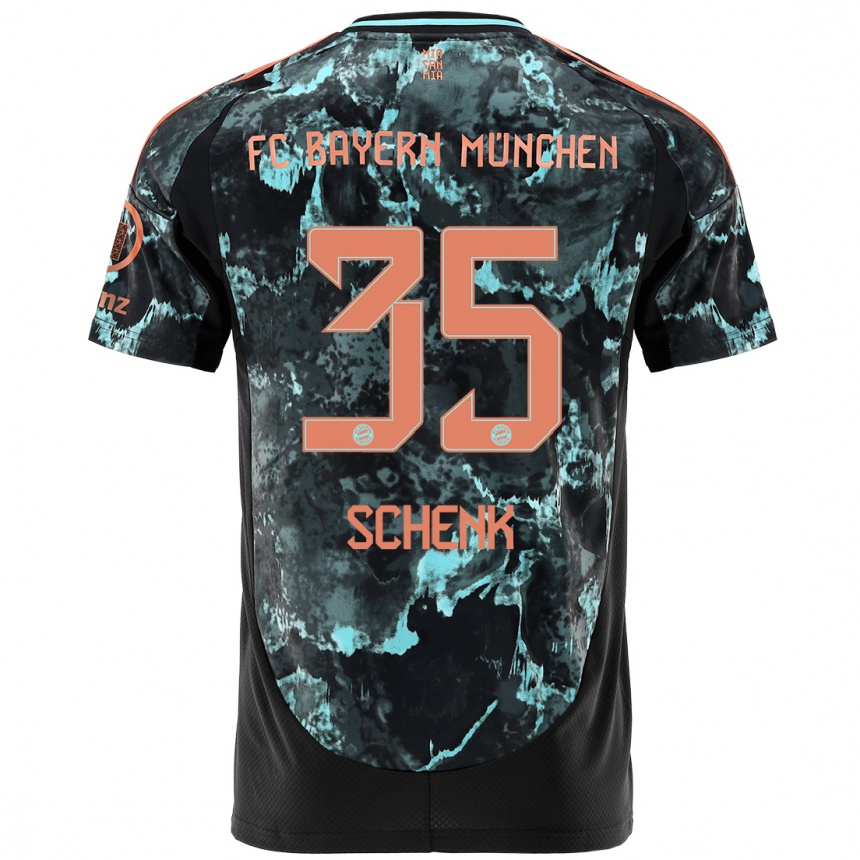 Enfant Football Maillot Johannes Schenk #35 Noir Tenues Extérieur 2024/25