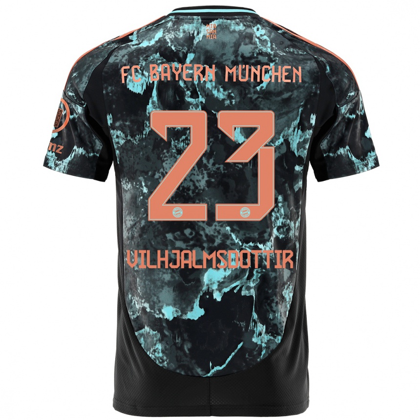 Enfant Football Maillot Karolina Lea Vilhjalmsdottir #23 Noir Tenues Extérieur 2024/25