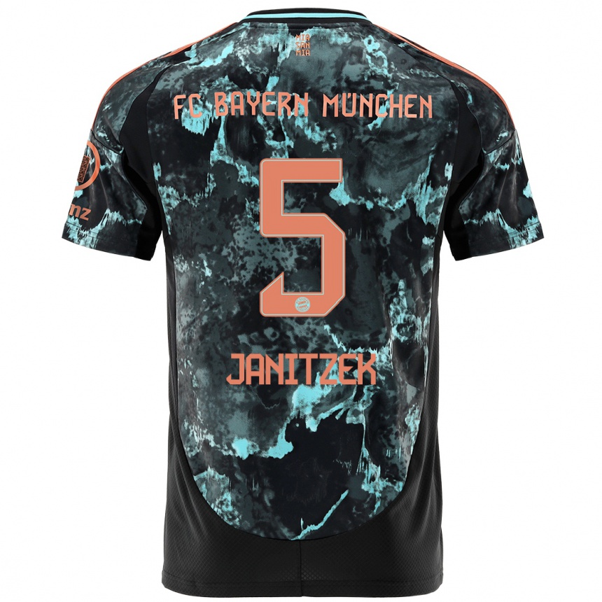 Enfant Football Maillot Justin Janitzek #5 Noir Tenues Extérieur 2024/25