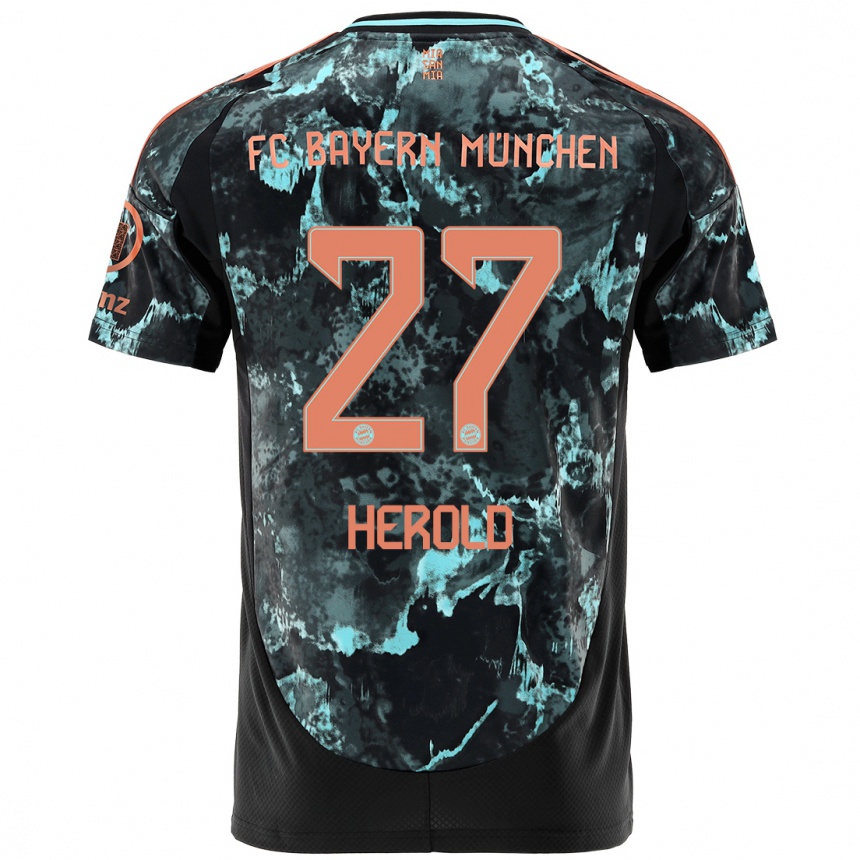 Enfant Football Maillot David Herold #27 Noir Tenues Extérieur 2024/25