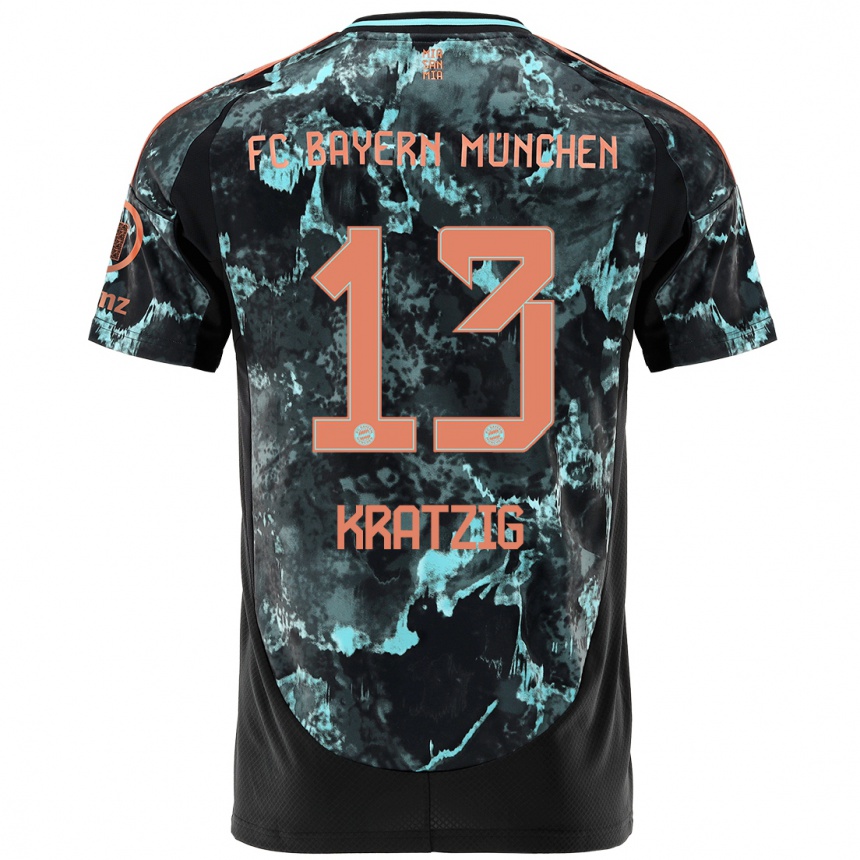 Enfant Football Maillot Frans Kratzig #13 Noir Tenues Extérieur 2024/25