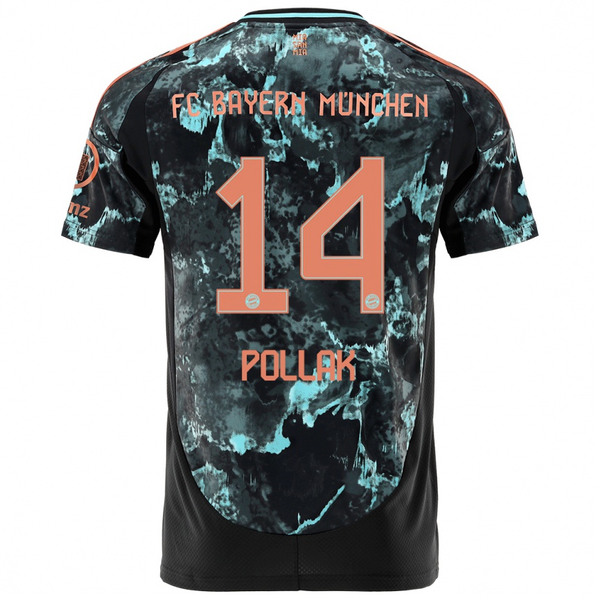 Enfant Football Maillot Florian Pollak #14 Noir Tenues Extérieur 2024/25