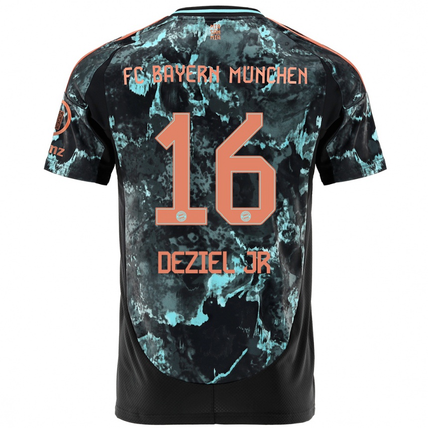 Enfant Football Maillot Robert Deziel Jr #16 Noir Tenues Extérieur 2024/25