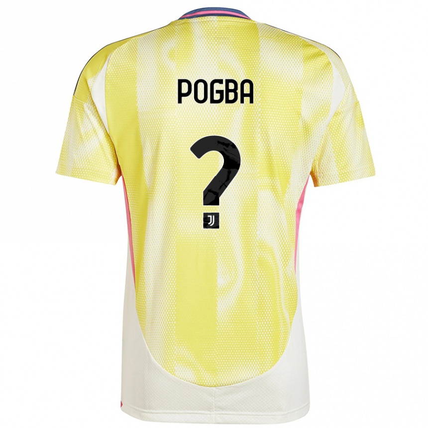 Enfant Football Maillot Paul Pogba #0 Jaune Solaire Tenues Extérieur 2024/25