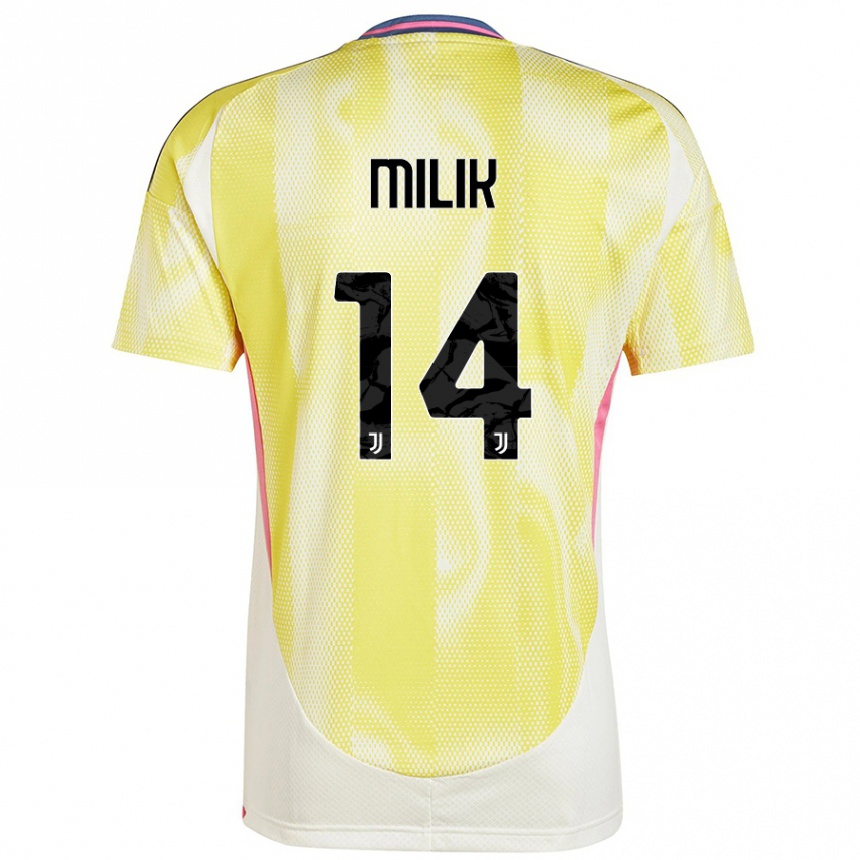 Enfant Football Maillot Arkadiusz Milik #14 Jaune Solaire Tenues Extérieur 2024/25