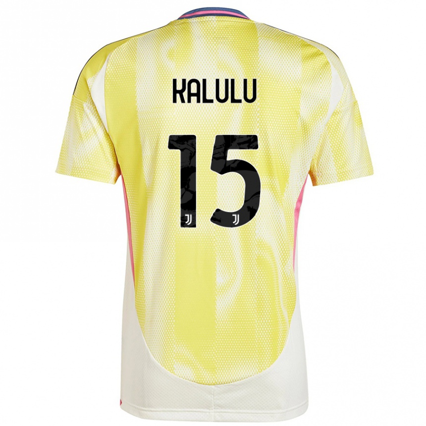 Enfant Football Maillot Pierre Kalulu #15 Jaune Solaire Tenues Extérieur 2024/25