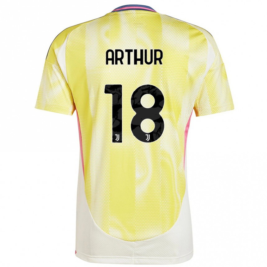 Enfant Football Maillot Arthur Melo #18 Jaune Solaire Tenues Extérieur 2024/25