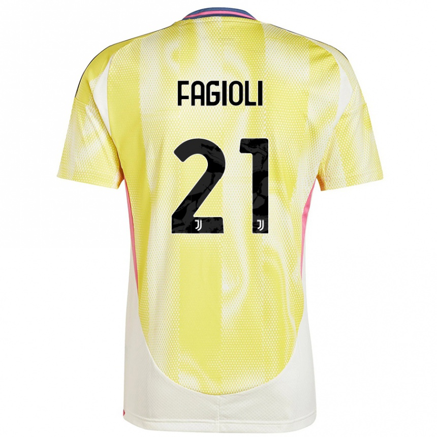 Enfant Football Maillot Nicolo Fagioli #21 Jaune Solaire Tenues Extérieur 2024/25