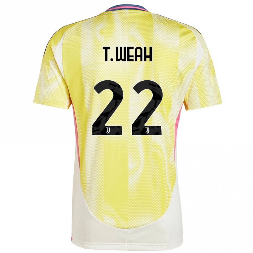 Enfant Football Maillot Timothy Weah #22 Jaune Solaire Tenues Extérieur 2024/25