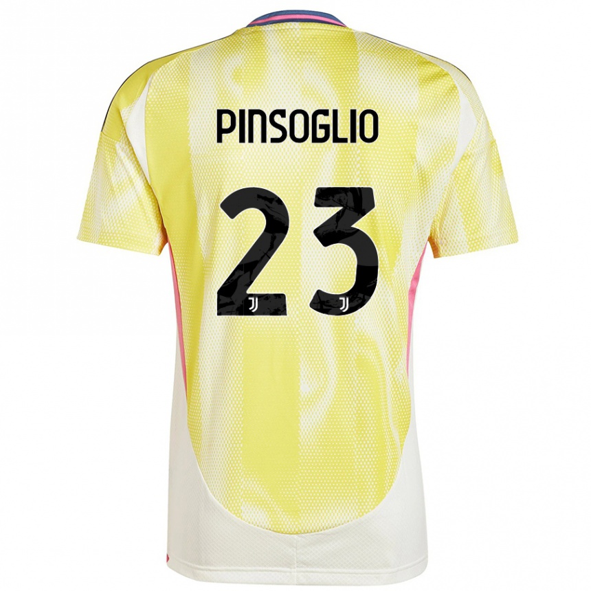 Enfant Football Maillot Carlo Pinsoglio #23 Jaune Solaire Tenues Extérieur 2024/25