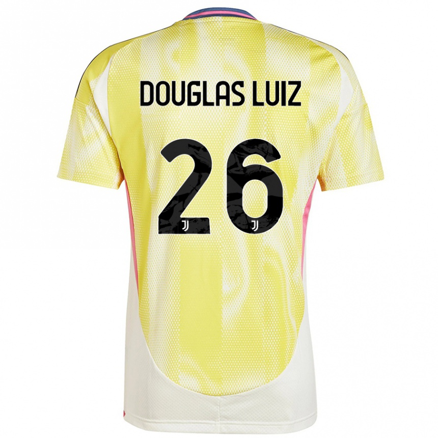 Enfant Football Maillot Douglas Luiz #26 Jaune Solaire Tenues Extérieur 2024/25