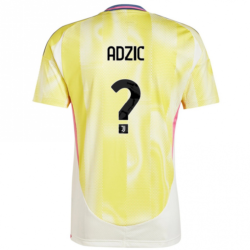 Enfant Football Maillot Vasilije Adzic #0 Jaune Solaire Tenues Extérieur 2024/25