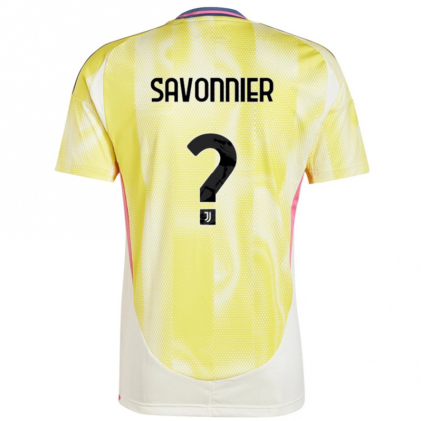 Enfant Football Maillot Nelson Savonnier #0 Jaune Solaire Tenues Extérieur 2024/25