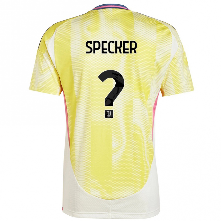 Enfant Football Maillot Stefano Specker #0 Jaune Solaire Tenues Extérieur 2024/25