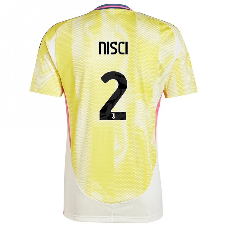 Enfant Football Maillot Alessandro Nisci #2 Jaune Solaire Tenues Extérieur 2024/25