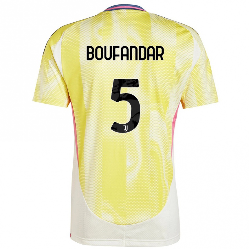 Enfant Football Maillot Adam Boufandar #5 Jaune Solaire Tenues Extérieur 2024/25