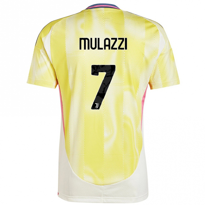 Enfant Football Maillot Gabriele Mulazzi #7 Jaune Solaire Tenues Extérieur 2024/25