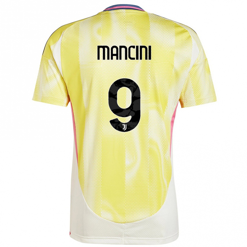 Enfant Football Maillot Tommaso Mancini #9 Jaune Solaire Tenues Extérieur 2024/25