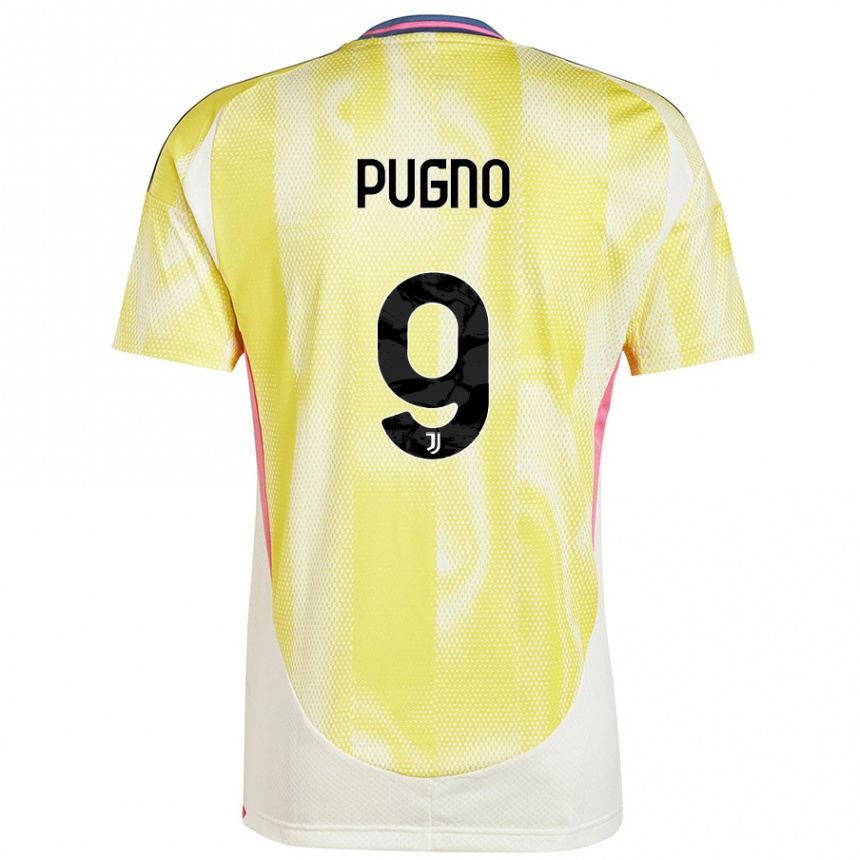 Enfant Football Maillot Diego Pugno #9 Jaune Solaire Tenues Extérieur 2024/25