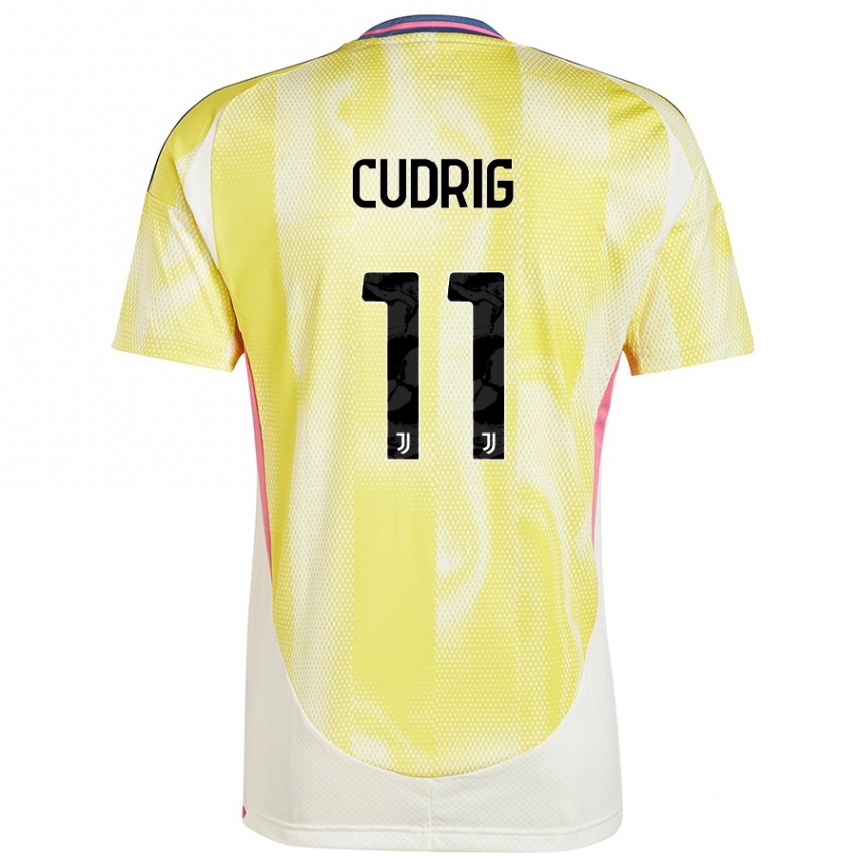 Enfant Football Maillot Nicolò Cudrig #11 Jaune Solaire Tenues Extérieur 2024/25