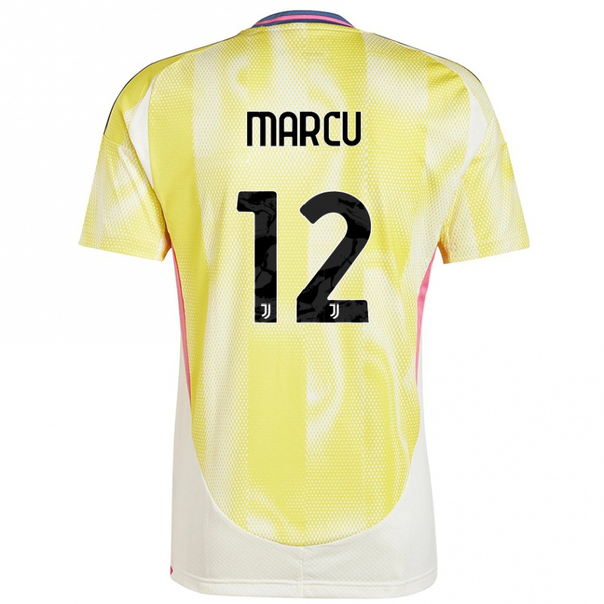 Enfant Football Maillot Alessio Marcu #12 Jaune Solaire Tenues Extérieur 2024/25