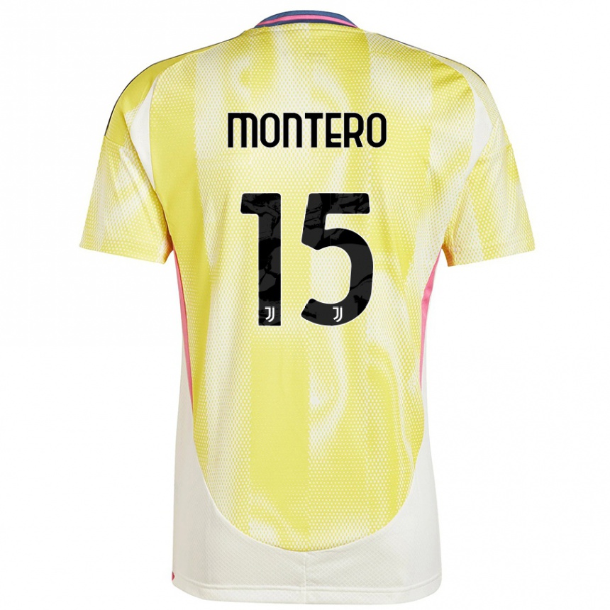 Enfant Football Maillot Alfonso Montero #15 Jaune Solaire Tenues Extérieur 2024/25