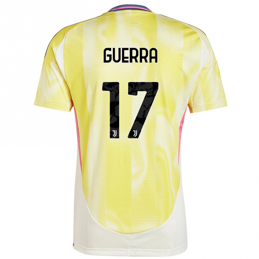 Enfant Football Maillot Simone Guerra #17 Jaune Solaire Tenues Extérieur 2024/25