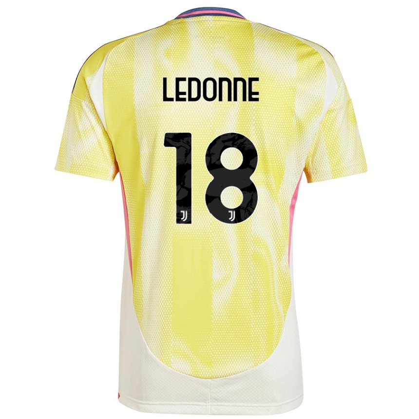 Enfant Football Maillot Nicolò Ledonne #18 Jaune Solaire Tenues Extérieur 2024/25