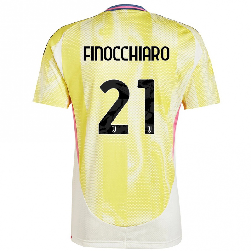 Enfant Football Maillot Gabriele Finocchiaro #21 Jaune Solaire Tenues Extérieur 2024/25