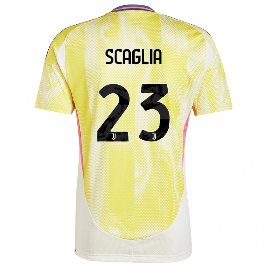 Enfant Football Maillot Filippo Scaglia #23 Jaune Solaire Tenues Extérieur 2024/25