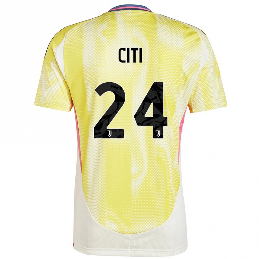 Enfant Football Maillot Alessandro Citi #24 Jaune Solaire Tenues Extérieur 2024/25