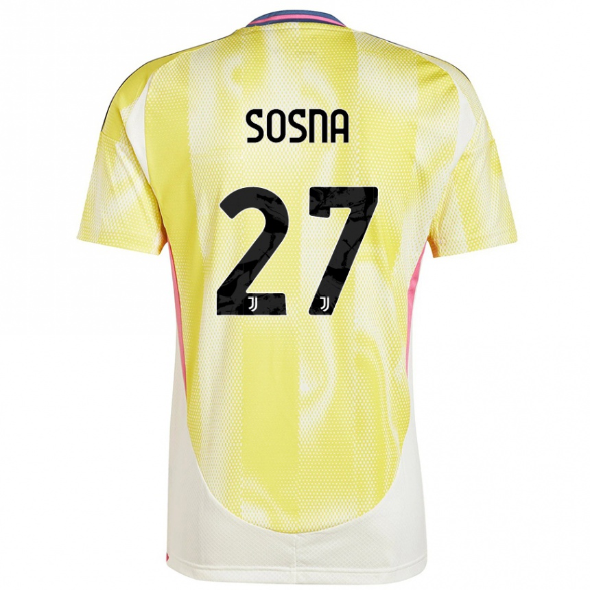 Enfant Football Maillot Adam Sosna #27 Jaune Solaire Tenues Extérieur 2024/25