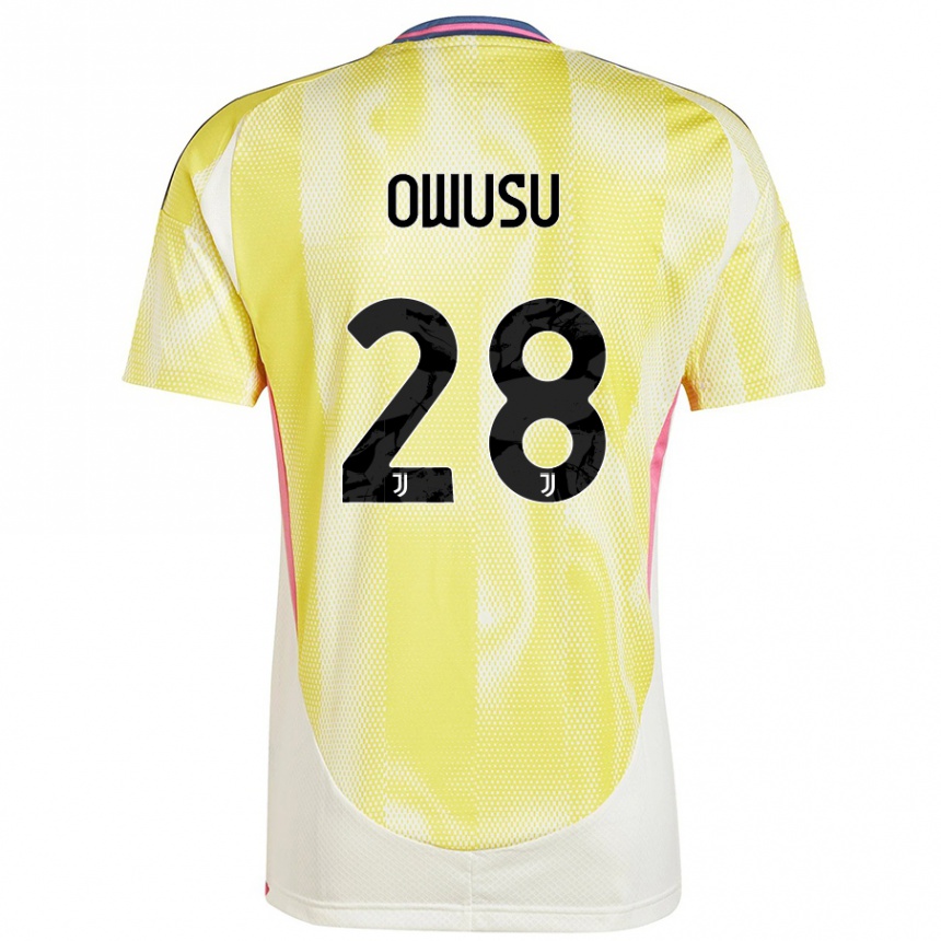 Enfant Football Maillot Augusto Owusu #28 Jaune Solaire Tenues Extérieur 2024/25