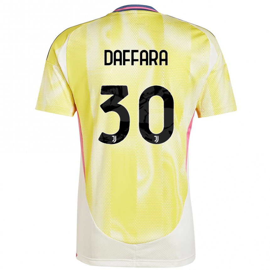 Enfant Football Maillot Giovanni Daffara #30 Jaune Solaire Tenues Extérieur 2024/25