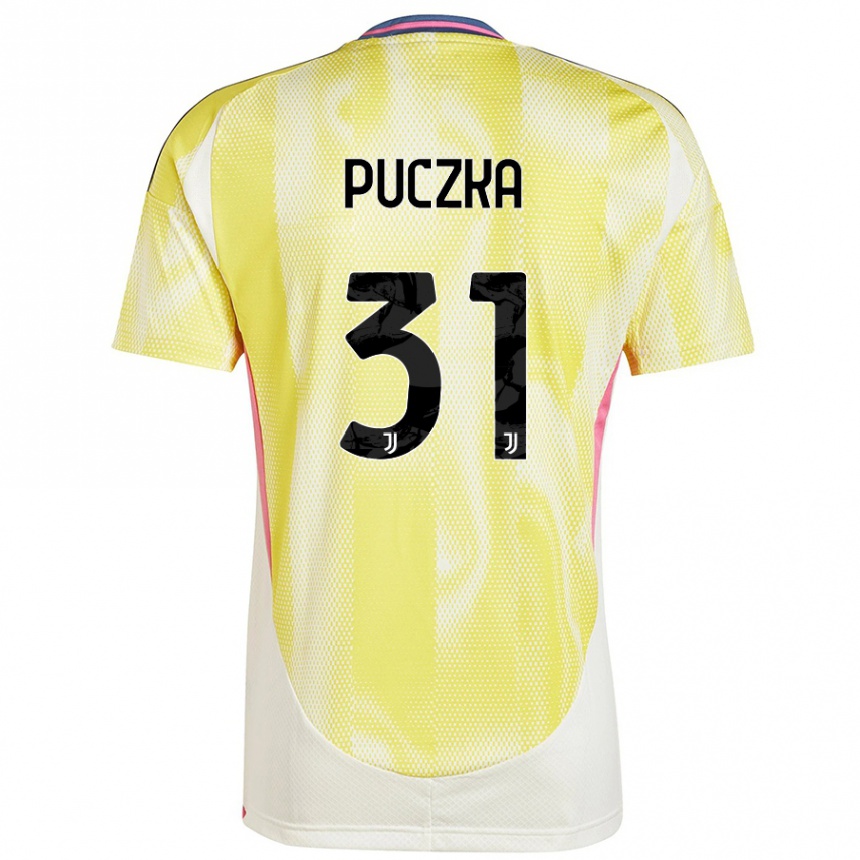 Enfant Football Maillot David Puczka #31 Jaune Solaire Tenues Extérieur 2024/25