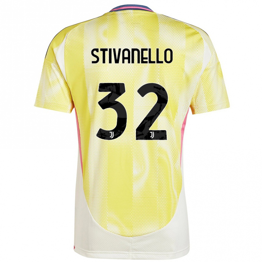 Enfant Football Maillot Riccardo Stivanello #32 Jaune Solaire Tenues Extérieur 2024/25