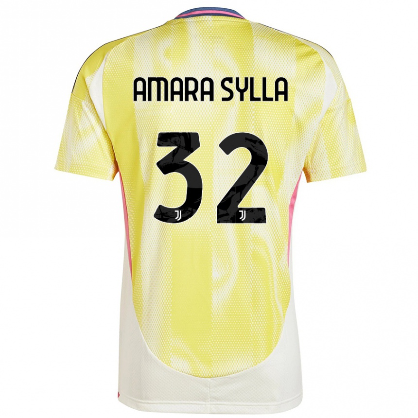 Enfant Football Maillot Idris Amara Sylla #32 Jaune Solaire Tenues Extérieur 2024/25