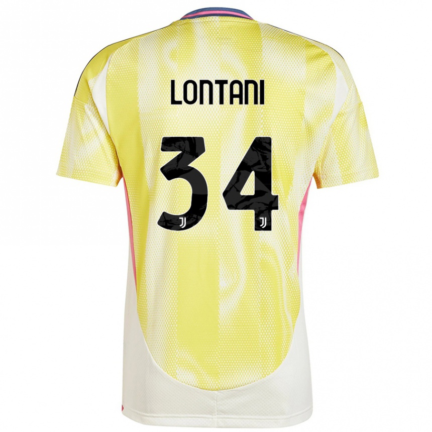 Enfant Football Maillot Matteo Lontani #34 Jaune Solaire Tenues Extérieur 2024/25