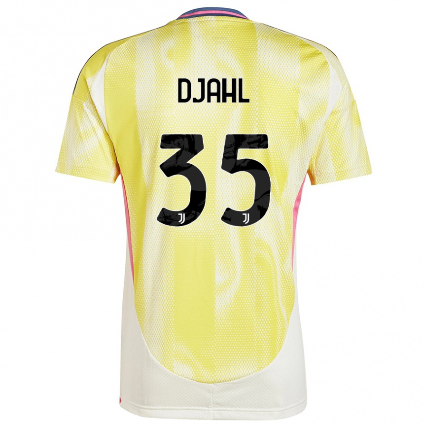 Enfant Football Maillot Rayan Djahl #35 Jaune Solaire Tenues Extérieur 2024/25