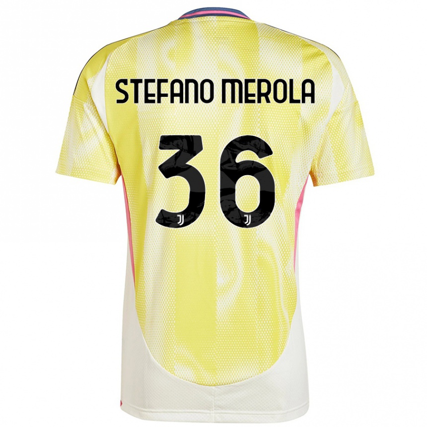 Enfant Football Maillot Antonio Stefano Merola #36 Jaune Solaire Tenues Extérieur 2024/25