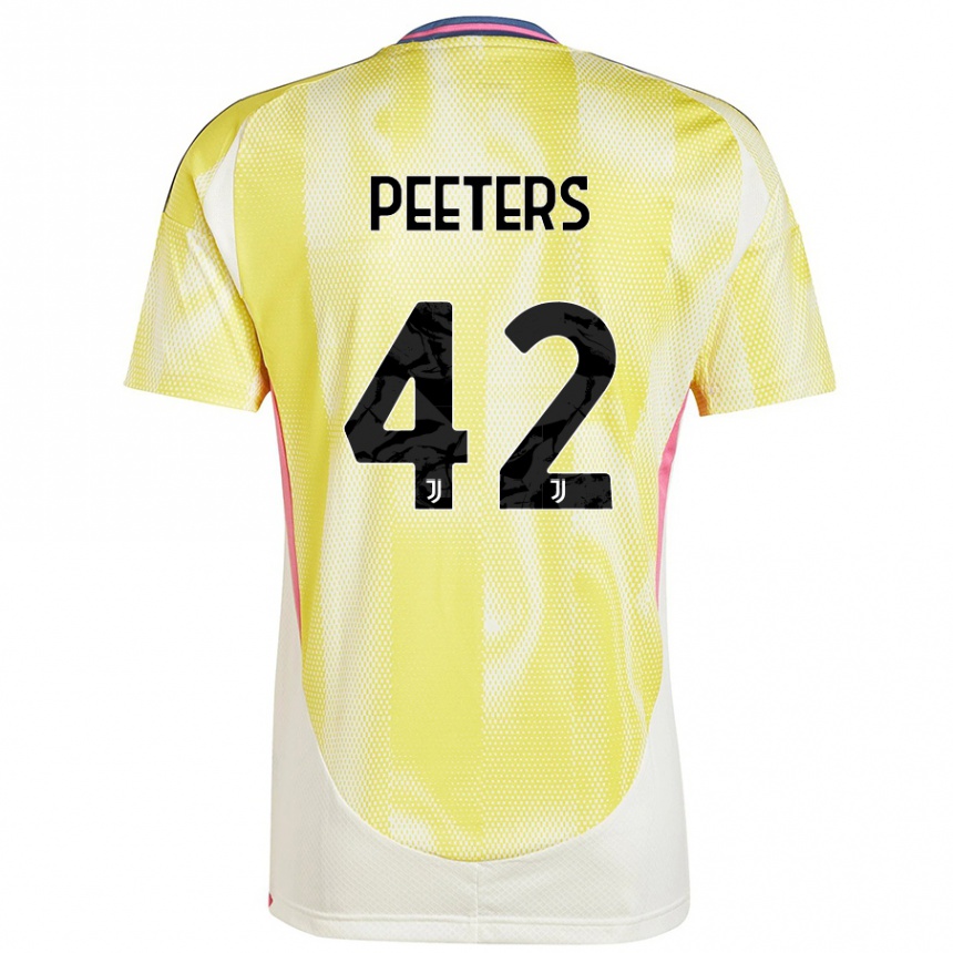 Enfant Football Maillot Daouda Peeters #42 Jaune Solaire Tenues Extérieur 2024/25